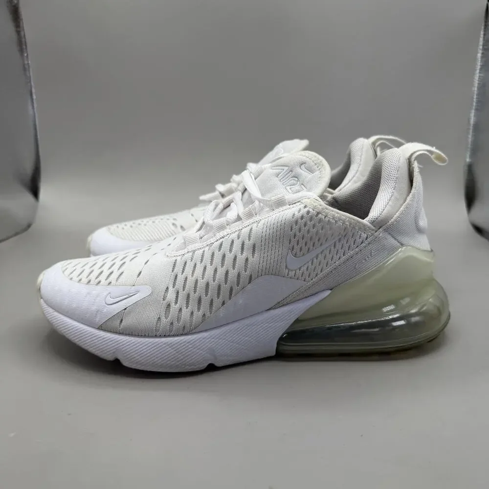 Nike Air Max 270 Shoes Youth Size 4.5Y White Running Sneakers 943345-103